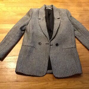 Anine Bing Chevron Wool Blazer